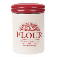 Банка керамічна Англійська Шипшина FLOUR 630мл для сипучих продуктів Банка керамічна Англійська Шипшина FLOUR 630мл для сипучих продуктів