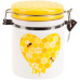 Банка керамічна Sweet Honey 650мл для сипучих продуктів з металевою затяжкою, білий