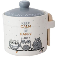 Банка-медовниця керамічна Be Happy Совушки 420мл