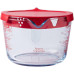 Мірна кружка Pyrex Classic з кришкою 1000мл скляна Мірна кружка Pyrex Classic з кришкою 1000мл скляна