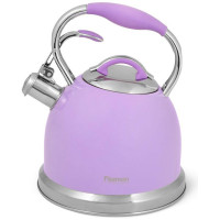 Чайник Fissman Felicity 2.6л з нержавіючої сталі, зі свистком, бузковий Чайник Fissman Felicity 2.6л з нержавіючої сталі, зі свистком, бузковий