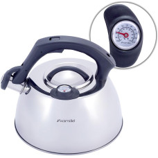 Чайник Kamille Whistling Kettle Thermo 3л з нержавіючої сталі зі свистком і термометром