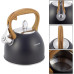 Чайник Kamille Whistling Kettle Black 2.5л з нержавіючої сталі зі свистком (чорний) Чайник Kamille Whistling Kettle Black 2.5л з нержавіючої сталі зі свистком (чорний)