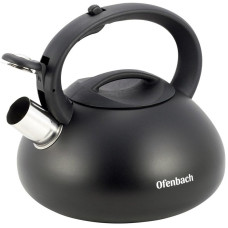 Чайник Ofenbach Happy Kettle 2.5л з нержавіючої сталі зі свистком, чорний матовий