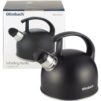 Чайник Ofenbach Magic Kettle 1.5л з нержавіючої сталі зі свистком, чорний матовий