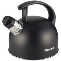 Чайник Ofenbach Magic Kettle 1.5л з нержавіючої сталі зі свистком, чорний матовий Чайник Ofenbach Magic Kettle 1.5л з нержавіючої сталі зі свистком, чорний матовий