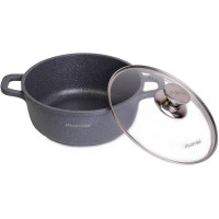 Каструля Kamille Landes Grey 4.5л з литими алюмінієвими ручками