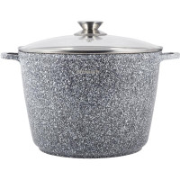 Каструля Kamille Snow Marble 10л індукційна з антипригарним покриттям
