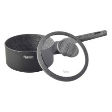 Ківш Fissman Charm Stone 1.4л зі скляною кришкою, антипригарне покриття