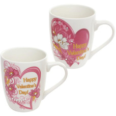 Кружка Happy Valentine's 350мл зі стразами