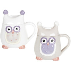 Кружка Owl Family 400мл з керамічною кришкою