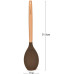 Ложка сервірувальна (кухарська) Fissman Chef's Tools 31.5см силікон, шоколадний
