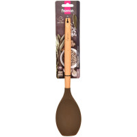Ложка сервірувальна (кухарська) Fissman Chef's Tools 31.5см силікон, шоколадний