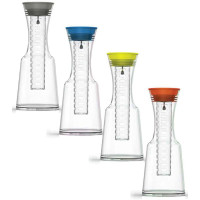 Графін ZestGlass 1100мл для лимонаду, вина і освіжаючих фруктово-ягідних напоїв (помаранчева кришка)