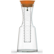 Графін ZestGlass 1100мл для лимонаду, вина і освіжаючих фруктово-ягідних напоїв (помаранчева кришка)