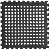 Підлога пазл перфорована - модульне покриття чорне 625x625x10мм (МР50) SW-00000660