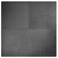 Підлога пазл - модульне покриття для підлоги чорне 600x600x10мм (МР15) SW-00001169
