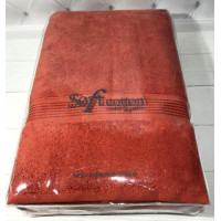 Набір рушників Soft Cotton «Lana Kirmizi» Red банний 75х150см і лицьовий 50х90см, бавовна