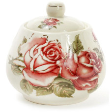 Цукорниця Cream Rose Корейська Роза 300мл, порцелянова