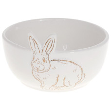 Набір 2 керамічні піали Bunny Ø12.5см, білий з золотом