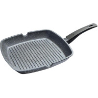 Сковорода-гриль Fissman Grey Stone 28х28см з антипригарним покриттям Platinum