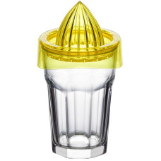 Стакан-фрешниця ZestGlass Original 415мл з загартованого скла з насадкою для фреш (жовтий)