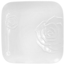 Набір 2 порцелянові підставні тарілки White Rose 30x30см (білий фарфор)