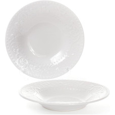 Набір 6 супових тарілок Leeds Ceramics Ø23см, кам'яна кераміка (білі)