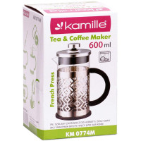 Френч-прес Kamille Frances 600мл з пластиковою ручкою